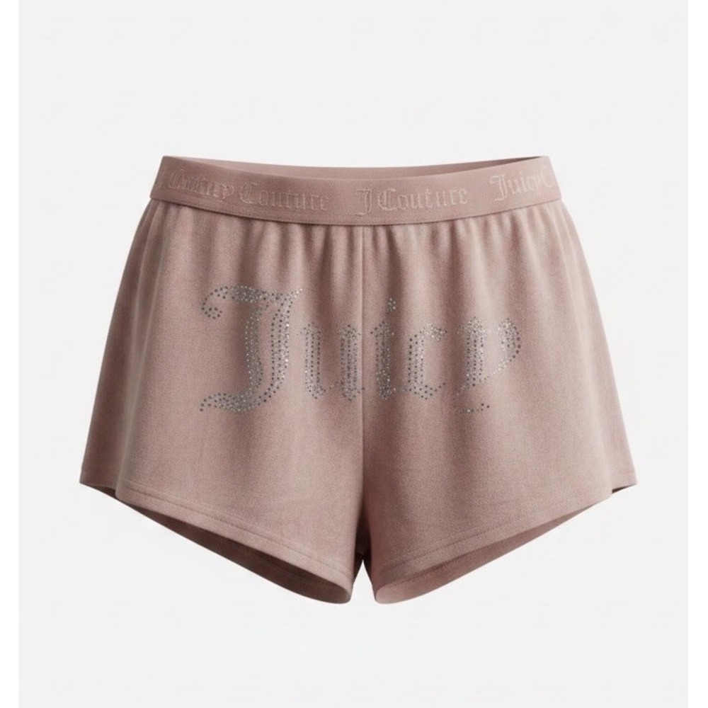 Juicy Couture Sleepwear Velour Shorts Pink Womens Size XL Spell Out Logo